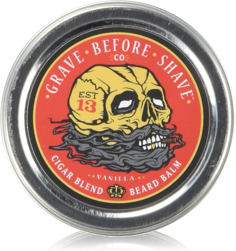Grave Before Shave Cigar Blend Bálsamo para Barba com fragrância de Cigarro e Baunilha, 85 g