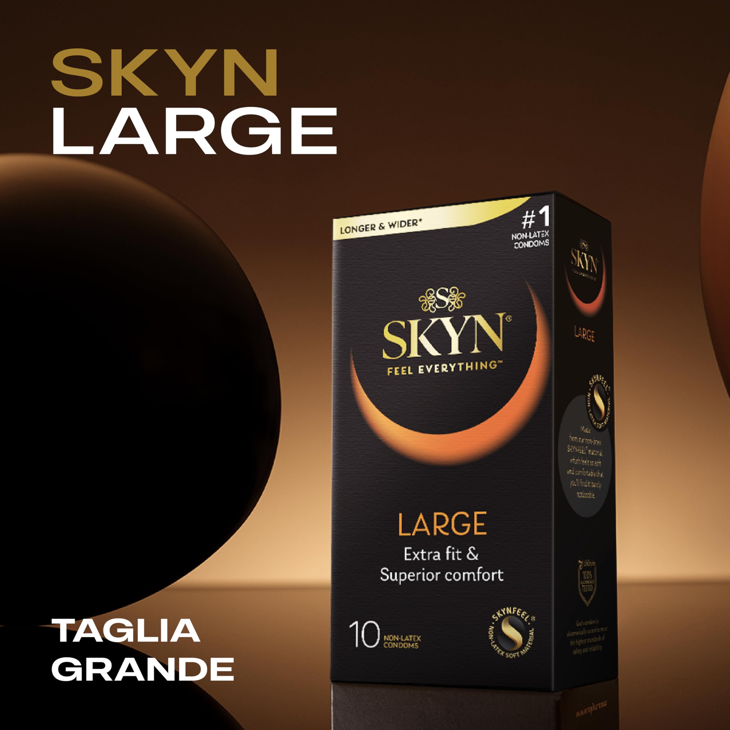 SKYN Skynfeel - Preservativi extra grandi (72 pezzi) | Preservativi senza lattice, larghezza 56 mm