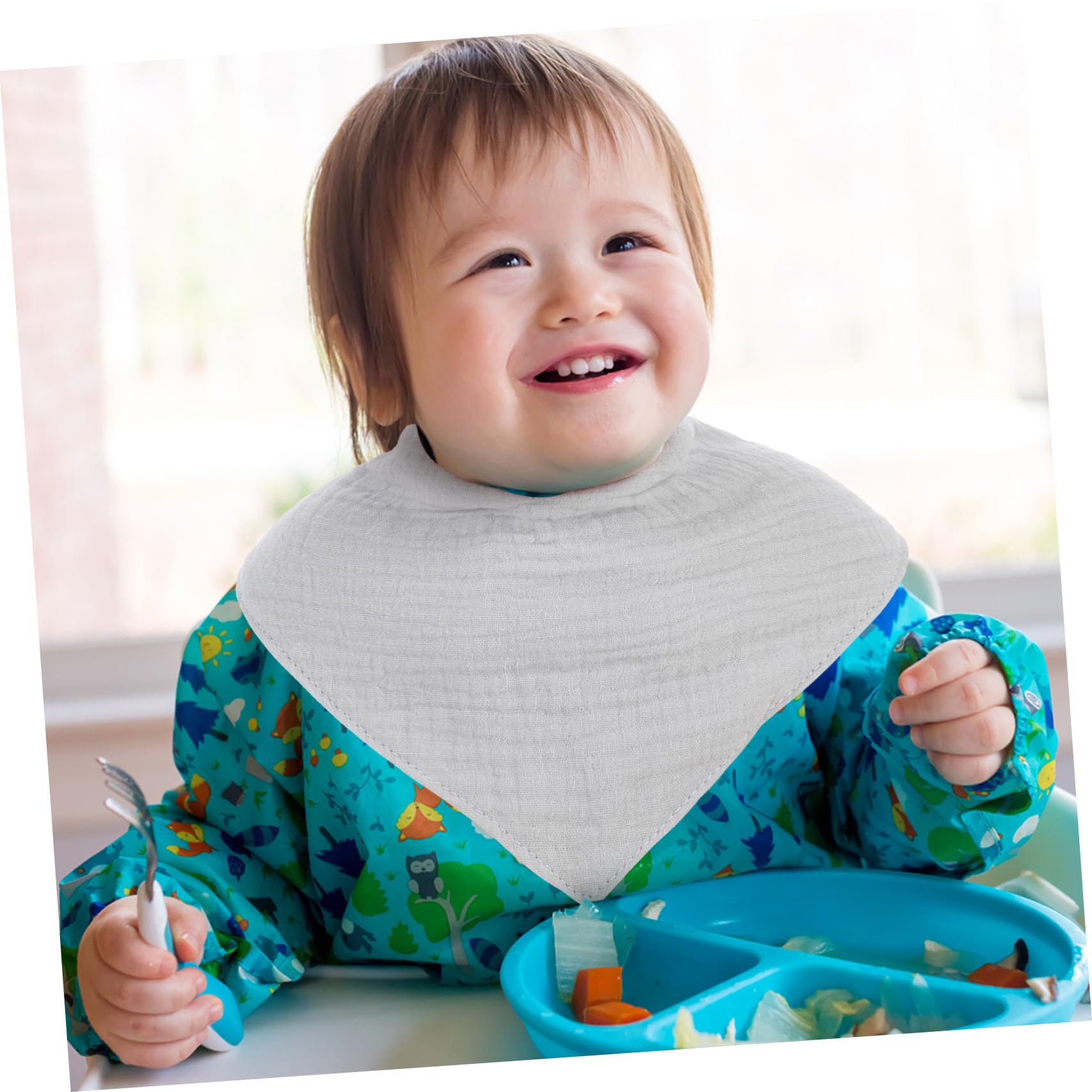 Abaodam 15pezzi Bavaglini Bandana Per Assorbente Per Salivazione e Dentiere Comfort e Protezione Per e