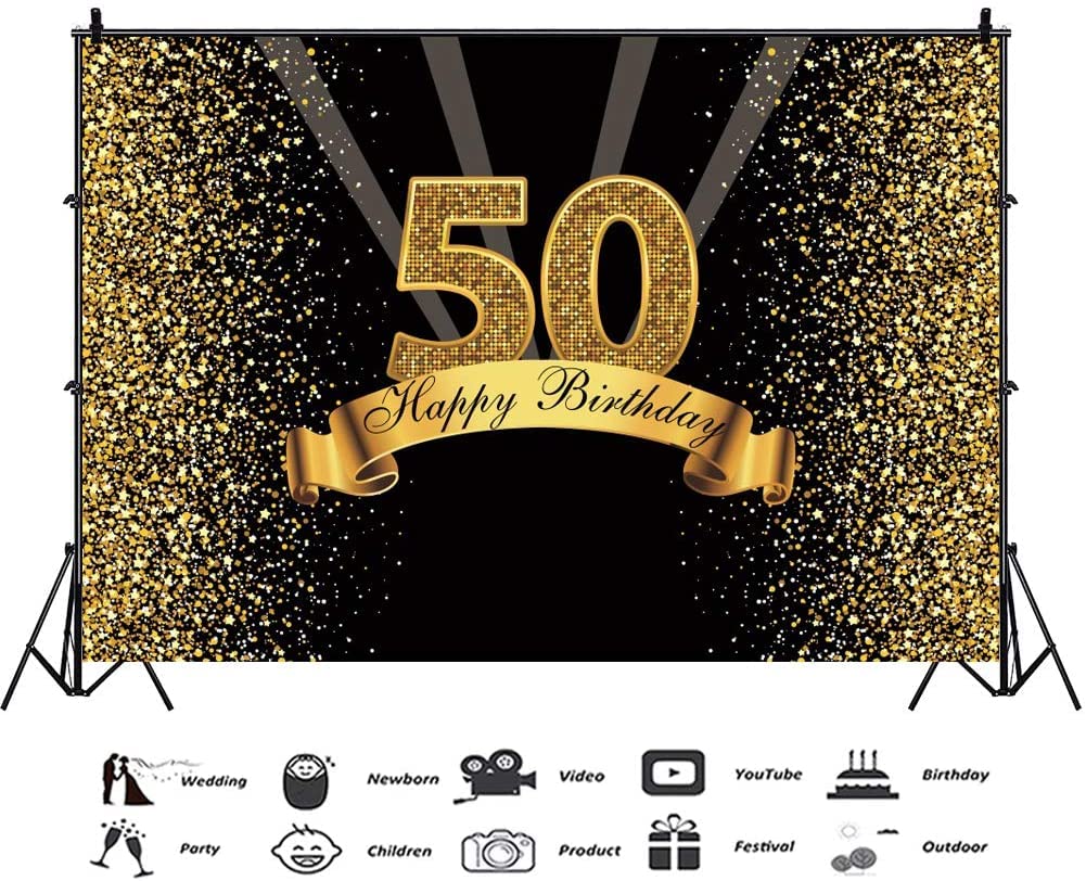 18° 30° 40° 50° Compleanno Cornice per foto Photo Booth Puntelli Nero Oro Adulti 18 30 40 50 Anni Decorazioni per feste di compleanno  15