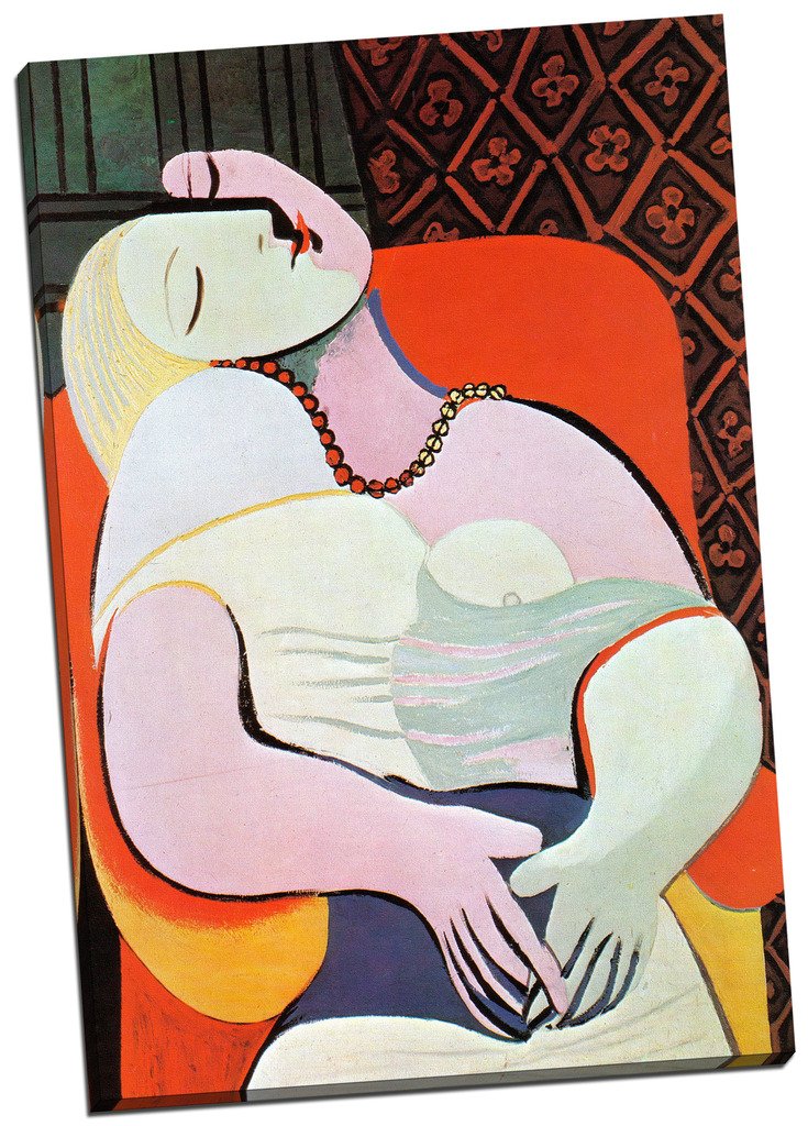Panther Print Monochromatic Pablo Picasso The Dream Canvas Print Picture Wall Art Large 30X20 Inches