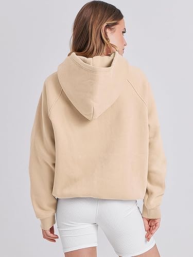Miniatura 4 de ANRABESS - Sudaderas con capucha para mujer, sobre talla, de vellón de manga larga, modelo de 2024, para otoño
