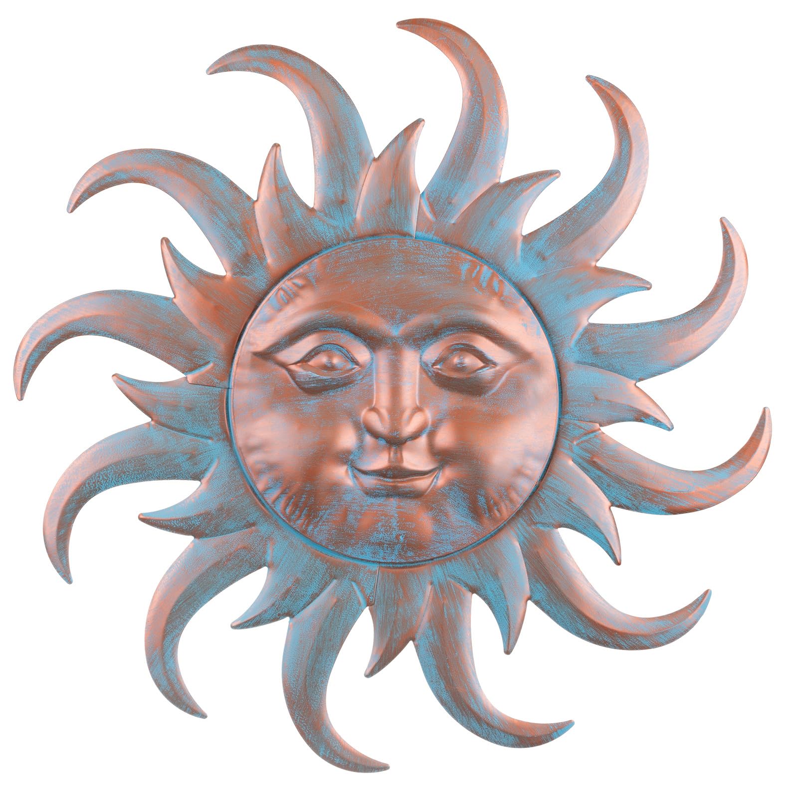Sponsored Ad - VZVXCC Sun Metal Wall Art Outdoor Decor - Cute Sun Face Metal Wall Sculpture Statues Wall Art Hanging Decoration for Indoor Outdoor,Garden, Home, Farmhouse, Fence Balcony Patio and Bedroom
