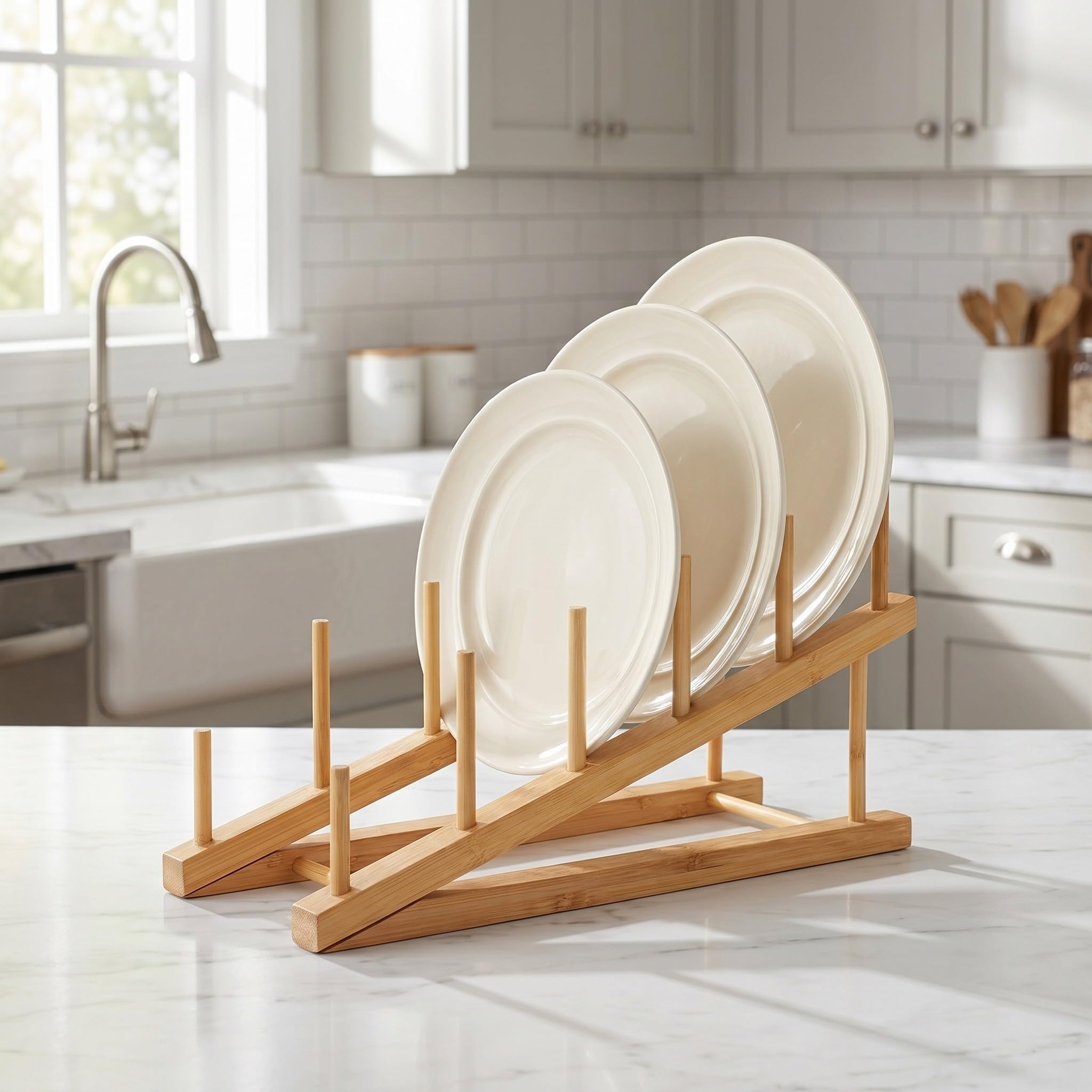 POPETPOP 3 Piezas Soporte Vertical para Platos, Organizador de Cocina