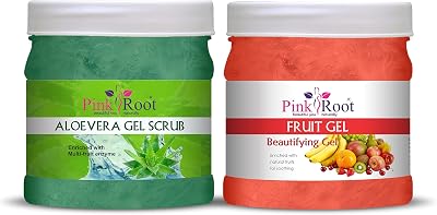 Root Aloe Vera Gel Scrub 500gm with Fruit Gel 500gm