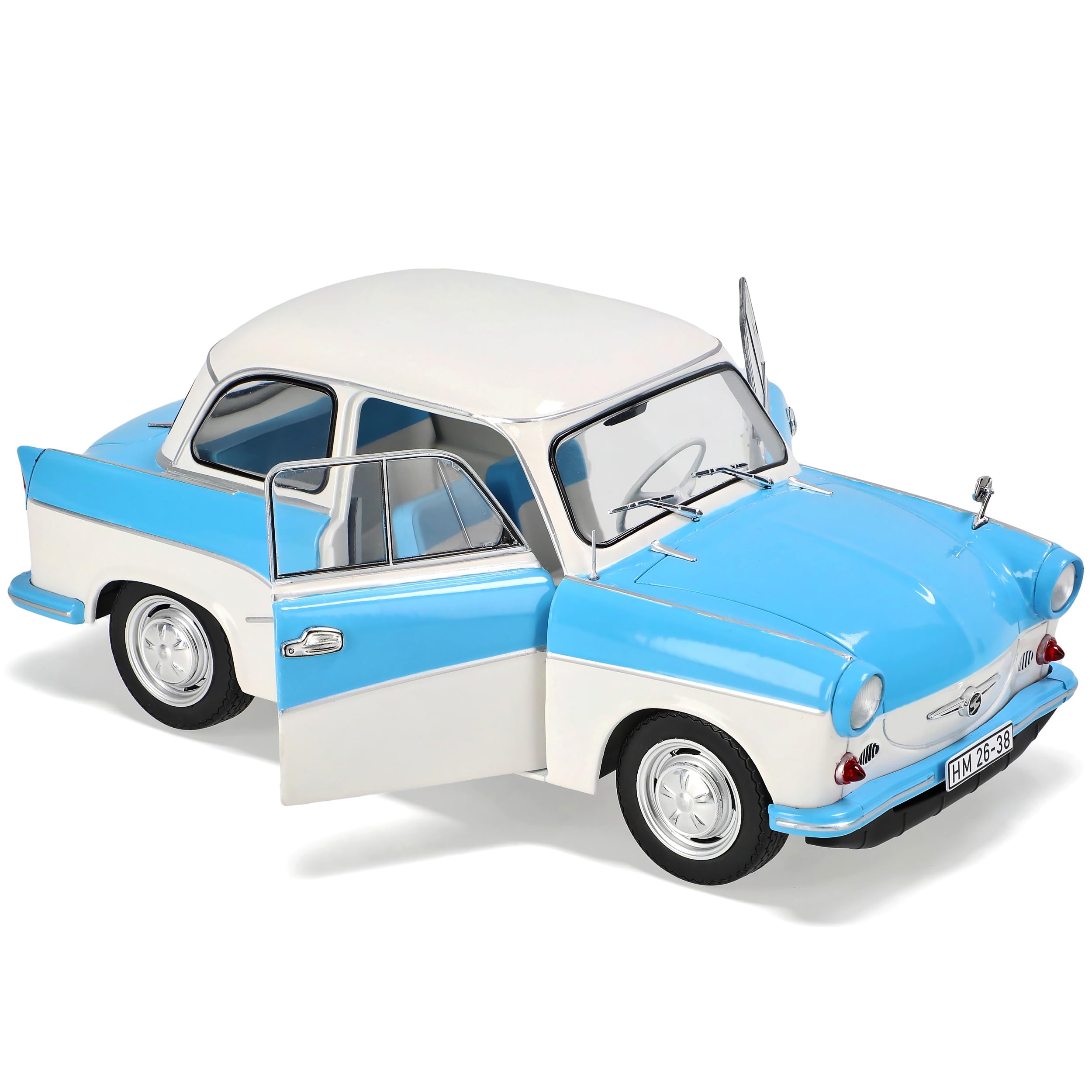 Generisch Trabant P50 Limousine Blau Weiss 1958-1962 Limitiert auf 1000 Stück Weltweit 1/18 Solido Modell Auto