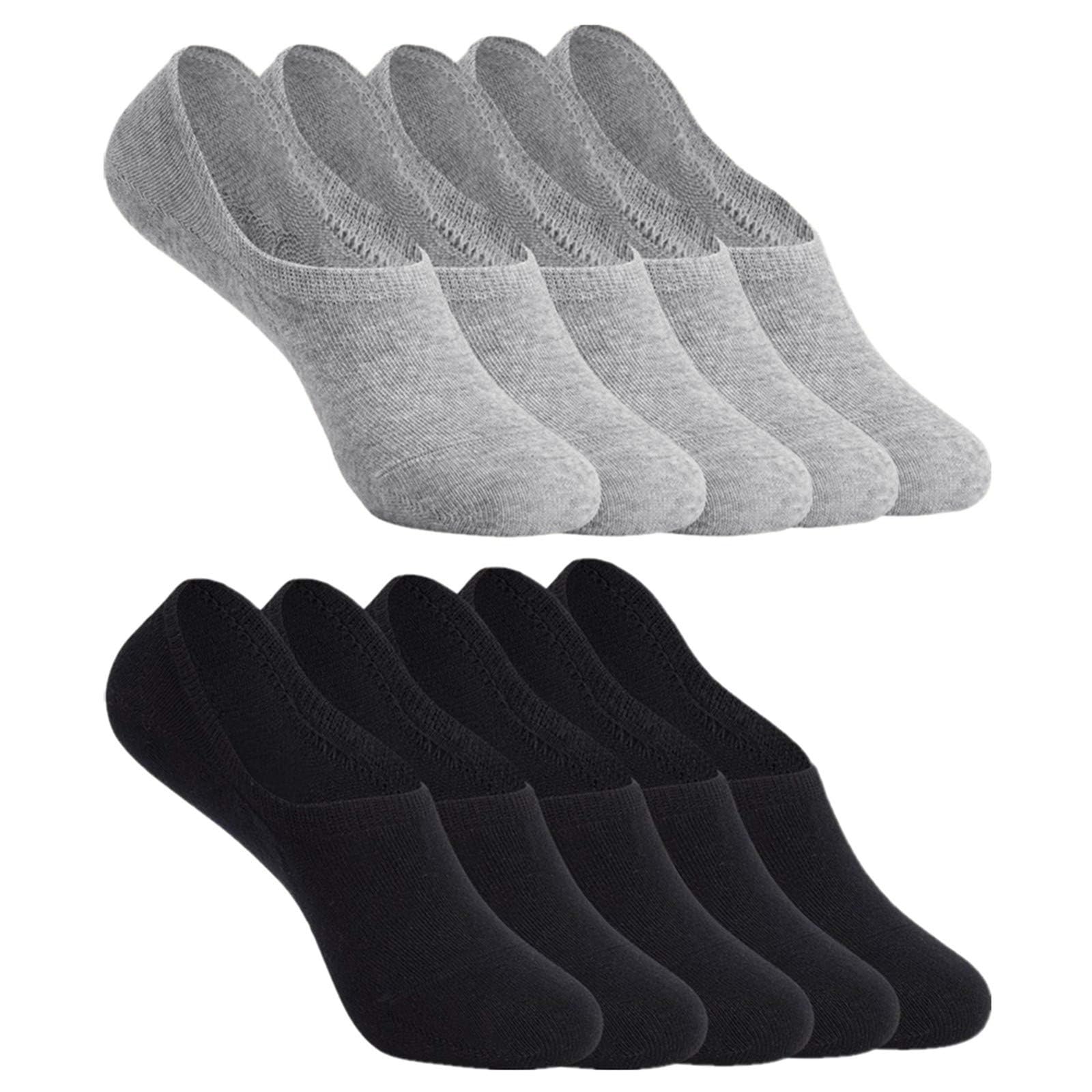 YOUCHAN Calzini Donna Uomo Fantasmini Calze 10 Paia Invisibili Sportive Antiscivolo Cotone con Taglio Basso