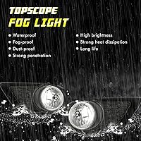Vista 2 de TOPSCOPE Luces antiniebla compatibles con Dodge Charger 2011 2012 2013 2014 Lámparas antiniebla con arnés de cableado H10 12V 42W bombillas