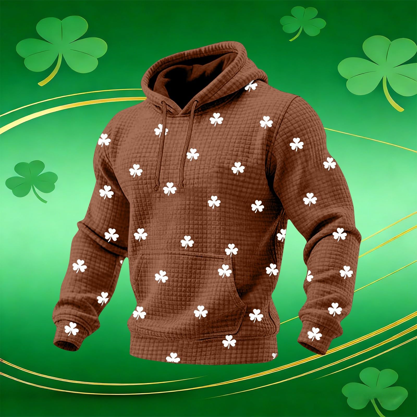 Ropa Anti UV Hombre Sudadera Deportiva E Informal con Capucha Y Estampado De Cuadros Pequeños para Adulto (Coffee, L) Marca Pijama Parejas Cremallera Sudaderas Hombres Verano Casual