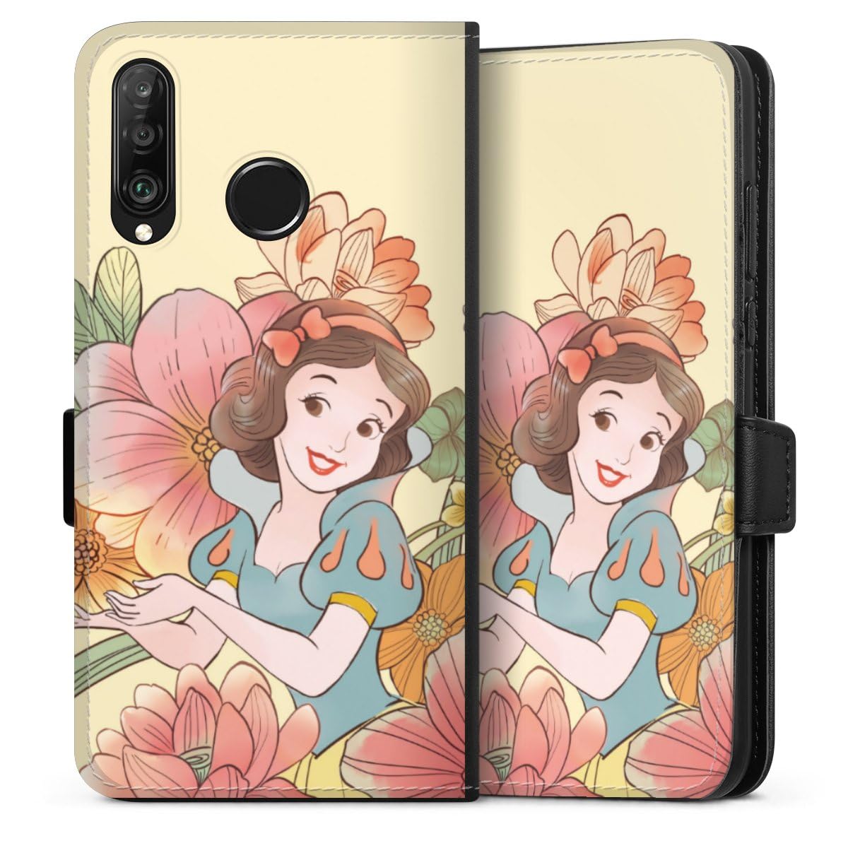DeinDesign Etui Compatible avec Huawei P30 Lite XL Etui Folio Etui magnetique Blanche-Neige Disney Produit sous Licence Officielle