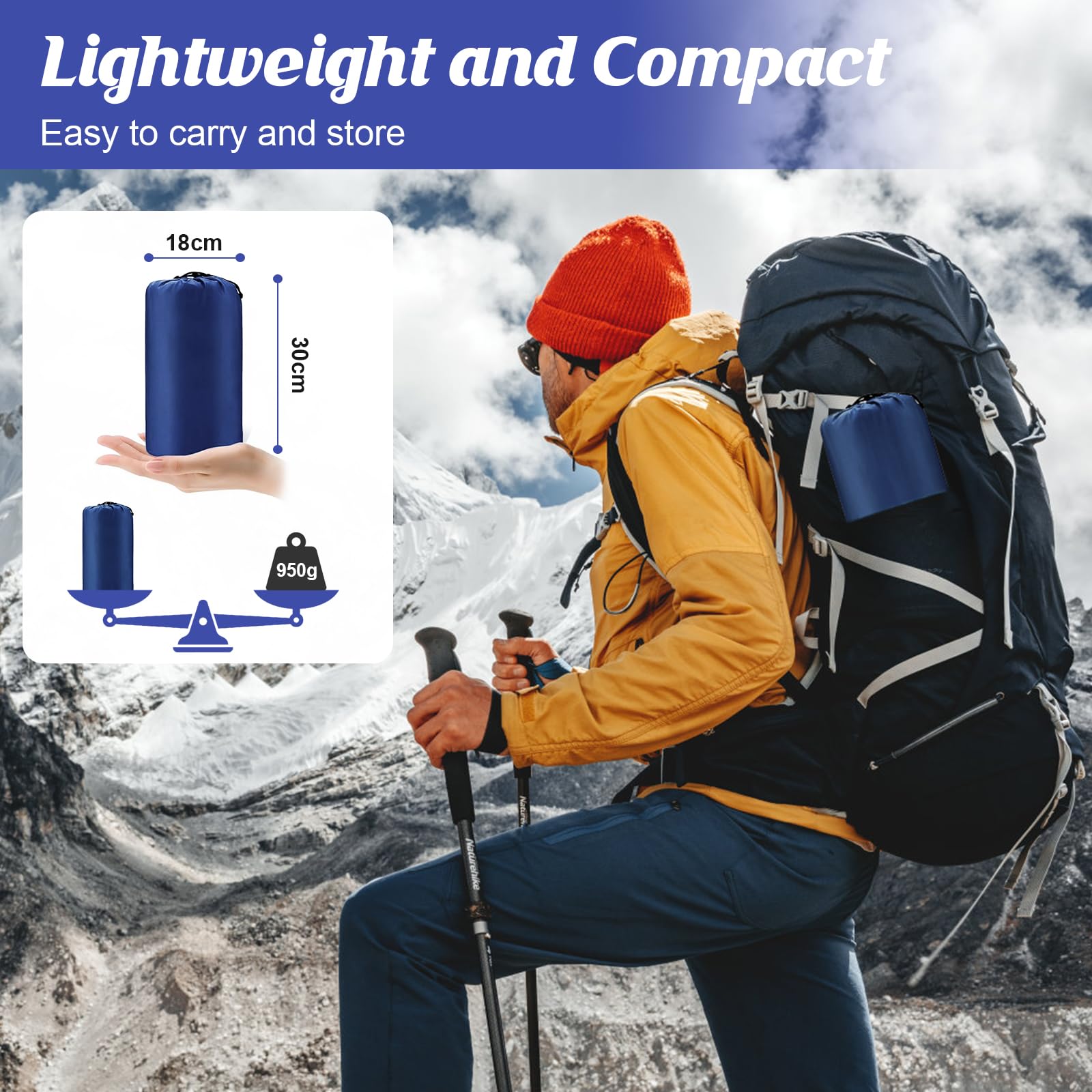 Isomatte Selbstaufblasend mit Fußpresse Pumpe, 12cm Verdicken Isomatte Camping, Ultraleicht Luftmatratze Kleines Packmaß, Aufblasbare Matratze Campingmatte Schlafmatte für Outdoor Camping