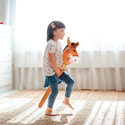 Miniatura 7 de Palo inflable de caballo inflable con cabeza de caballo, globo divertido de palo de caballo de palo para Halloween, fiesta de cumpleaños,