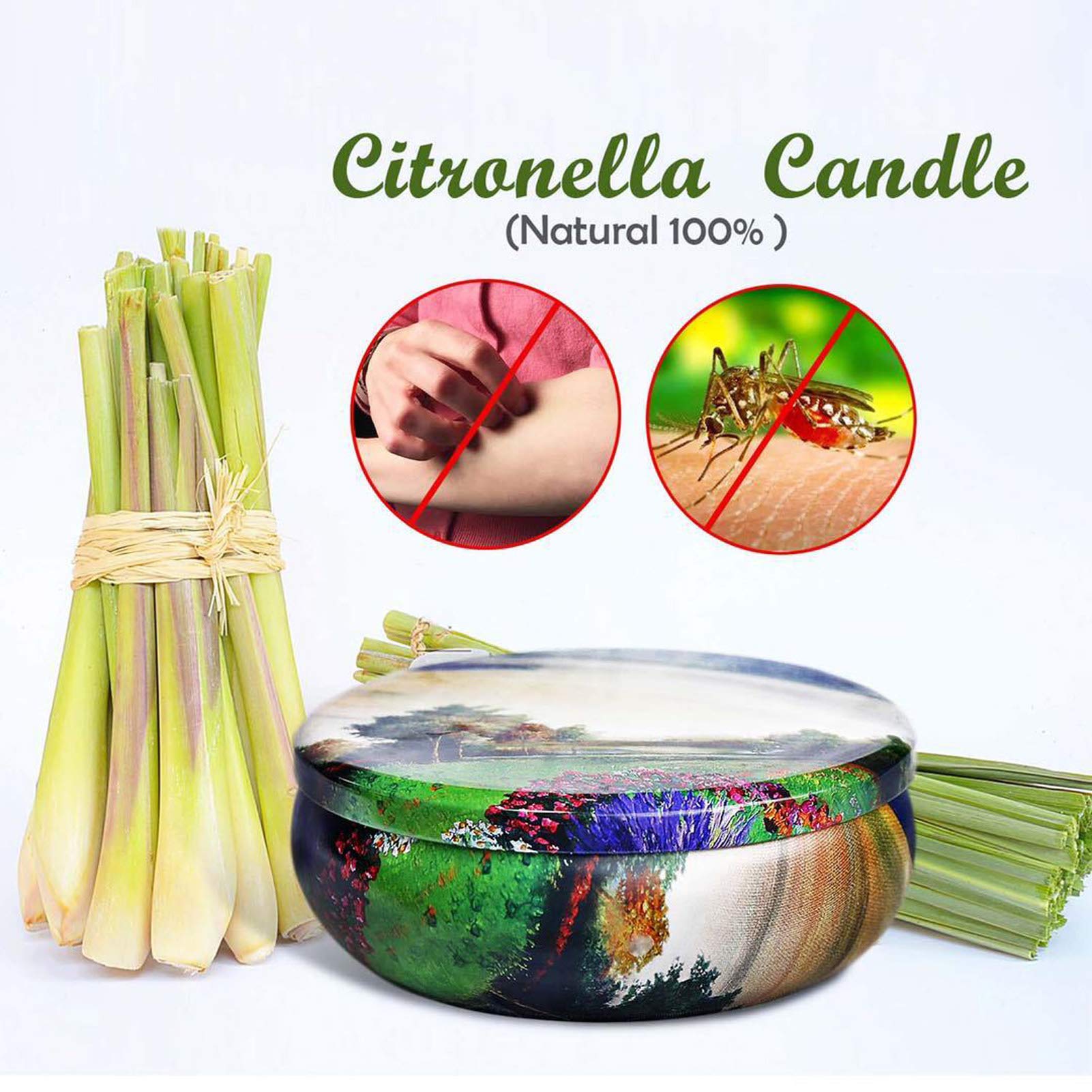 Juego de velas aromáticas de aceite de citronela, de 396 ml, con tres mechas, sin humo, para regalo de cumpleaños, Navidad, Día de la Madre