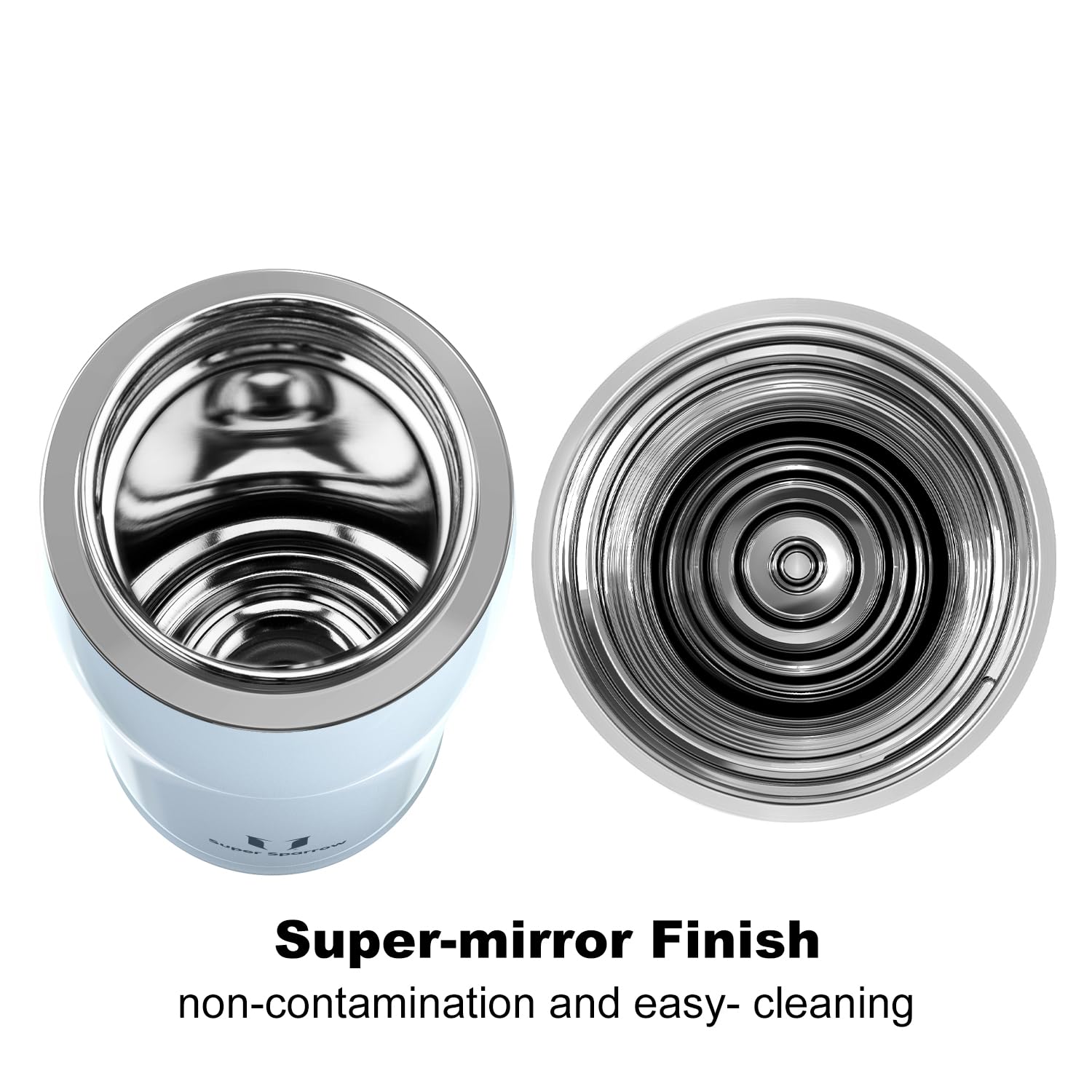Super Sparrow Borraccia con Cannuccia, Acciaio Inox Bottiglia Termica - 350ml, 500ml, 750ml - Senza BPA Tazza Termica, Bottiglia Termica per Bambini, Scuola, Sportiva, Campeggio