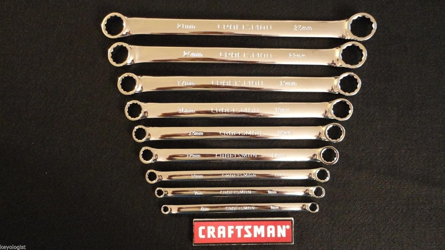 CRAFTSMAN Box End Wrench Set METRIC 9 Pc FULL POLISH 540