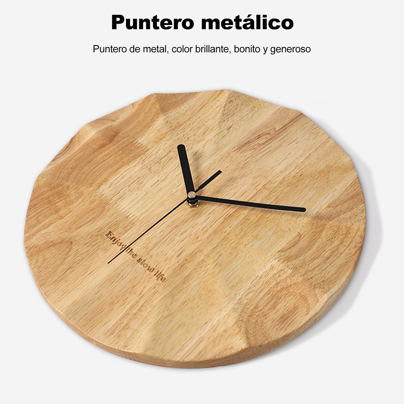 Ergocar Reloj De Pared, Diseño De Pared De Madera De Diseño Moderno De Madera Tranquila 30 Cm (11.81 Pulgadas) Adecuada para Sala De Estar, Dormitorio, Decoración De Paredes, Regalos De Edad Avanzada