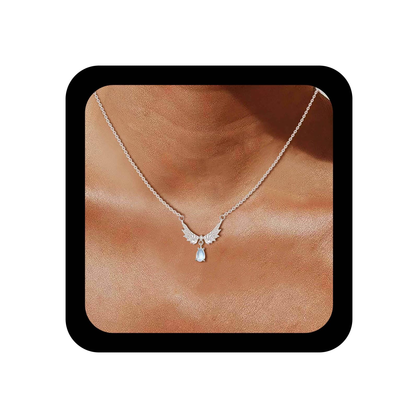 Collana ala d'angelo con due girocollo e pendenti - Articoli Religiosi