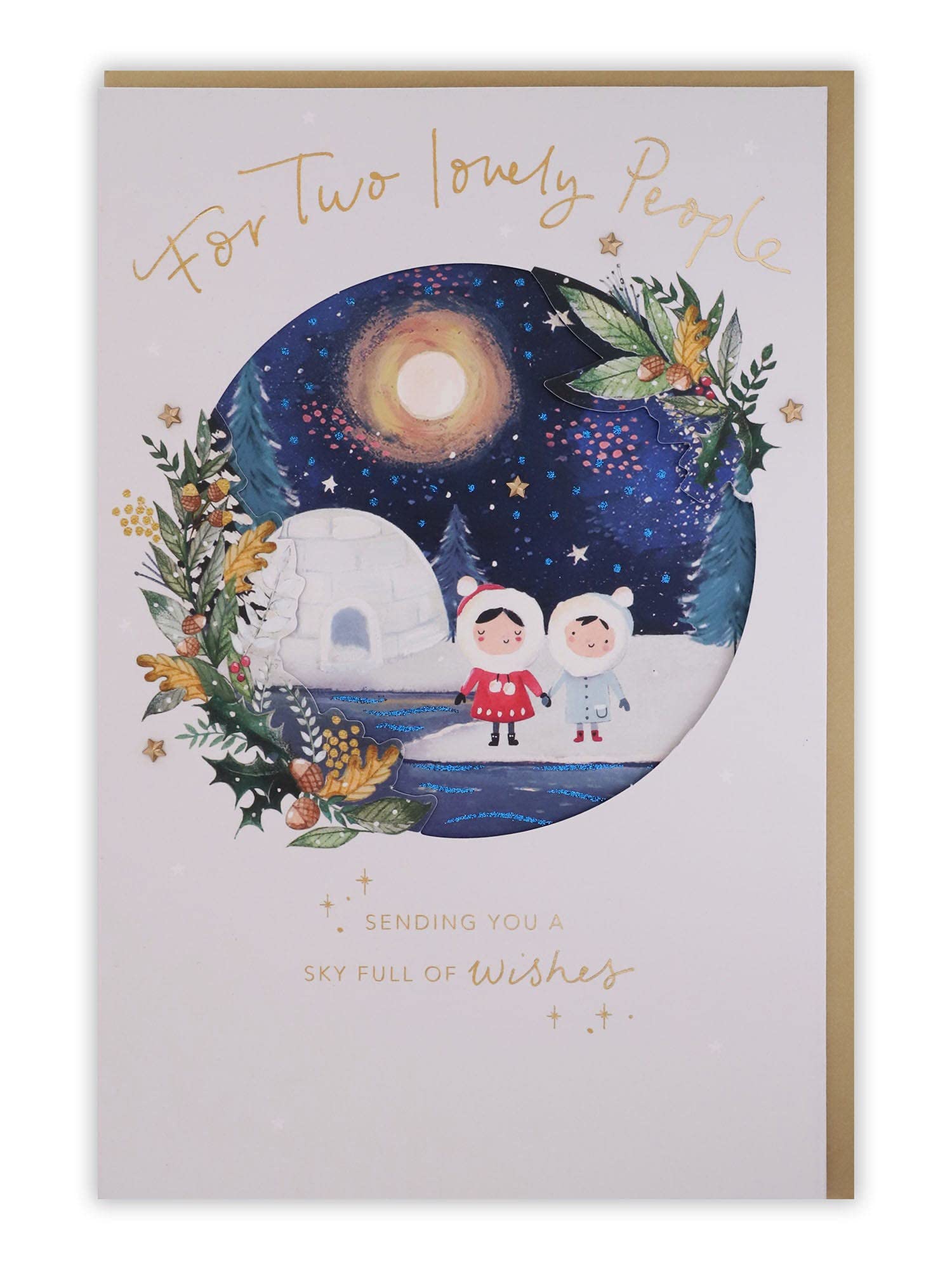 Clintons: Eskimo Couple, To Both Christmas Card, Xmas Card for both Multi-Colour, 155 x 235, 1170813