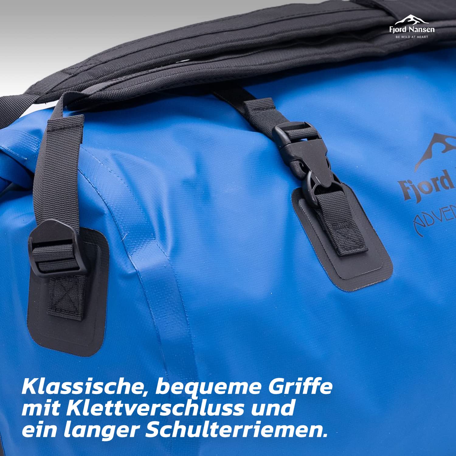 Fjord Nansen Adventure Bag wasserdichte Tasche Reisetasche für Damen und Herren, Reiserucksack Weekender, Camping & Outdoor-Zubehör, Survival Travel Wandern Urlaub Reisen