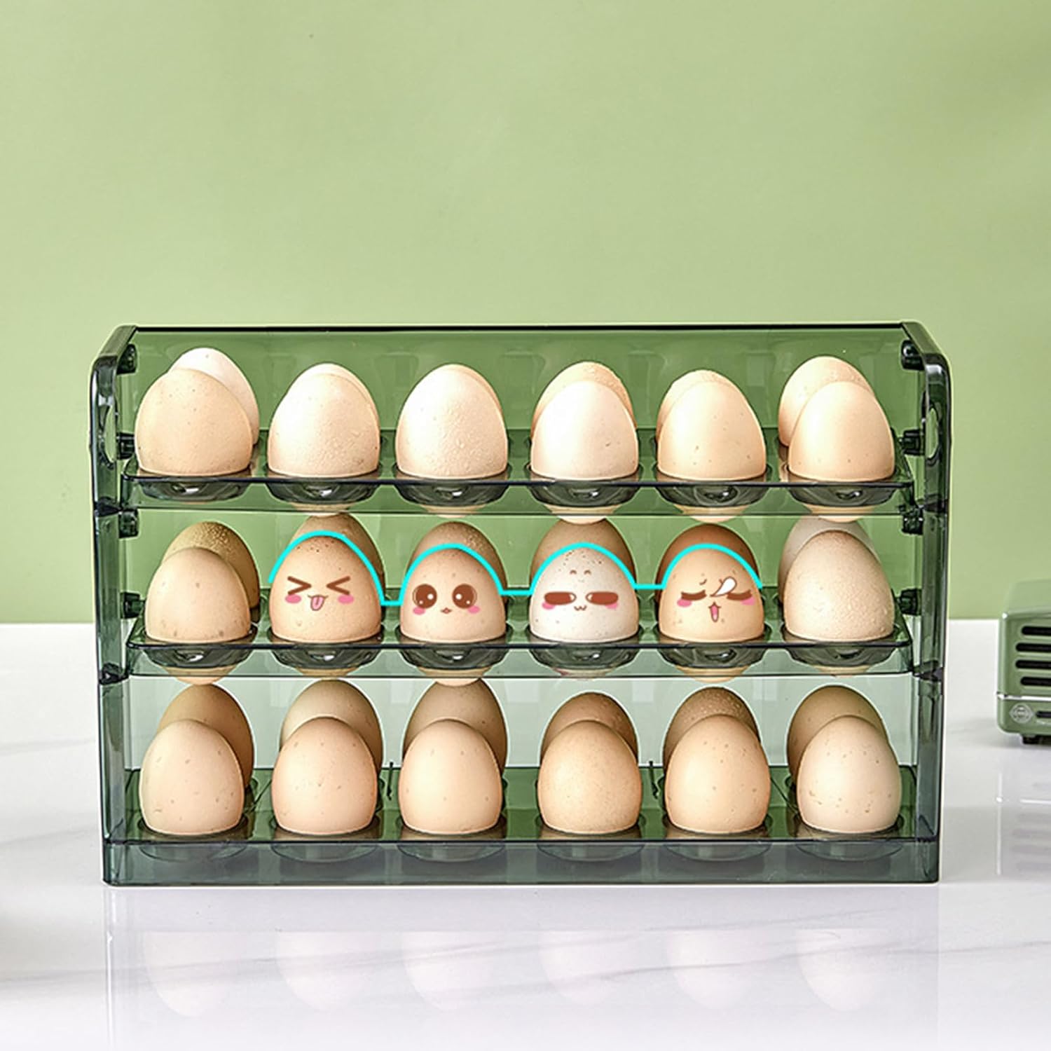 Stackable Elegant Eggs Stand Storage Case Practical Display Holder See Through For Home Accessory And Eggs Storage