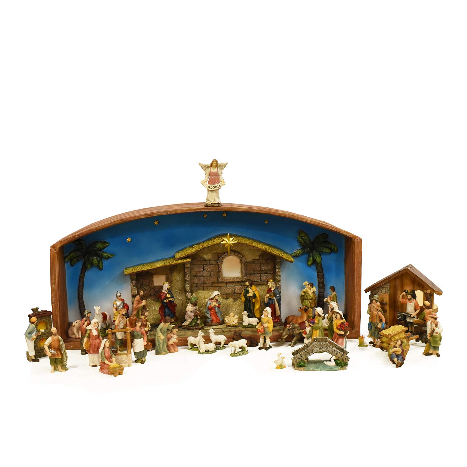 Northlight Christmas Nativity Village Set with Holy Family - 52-Piece