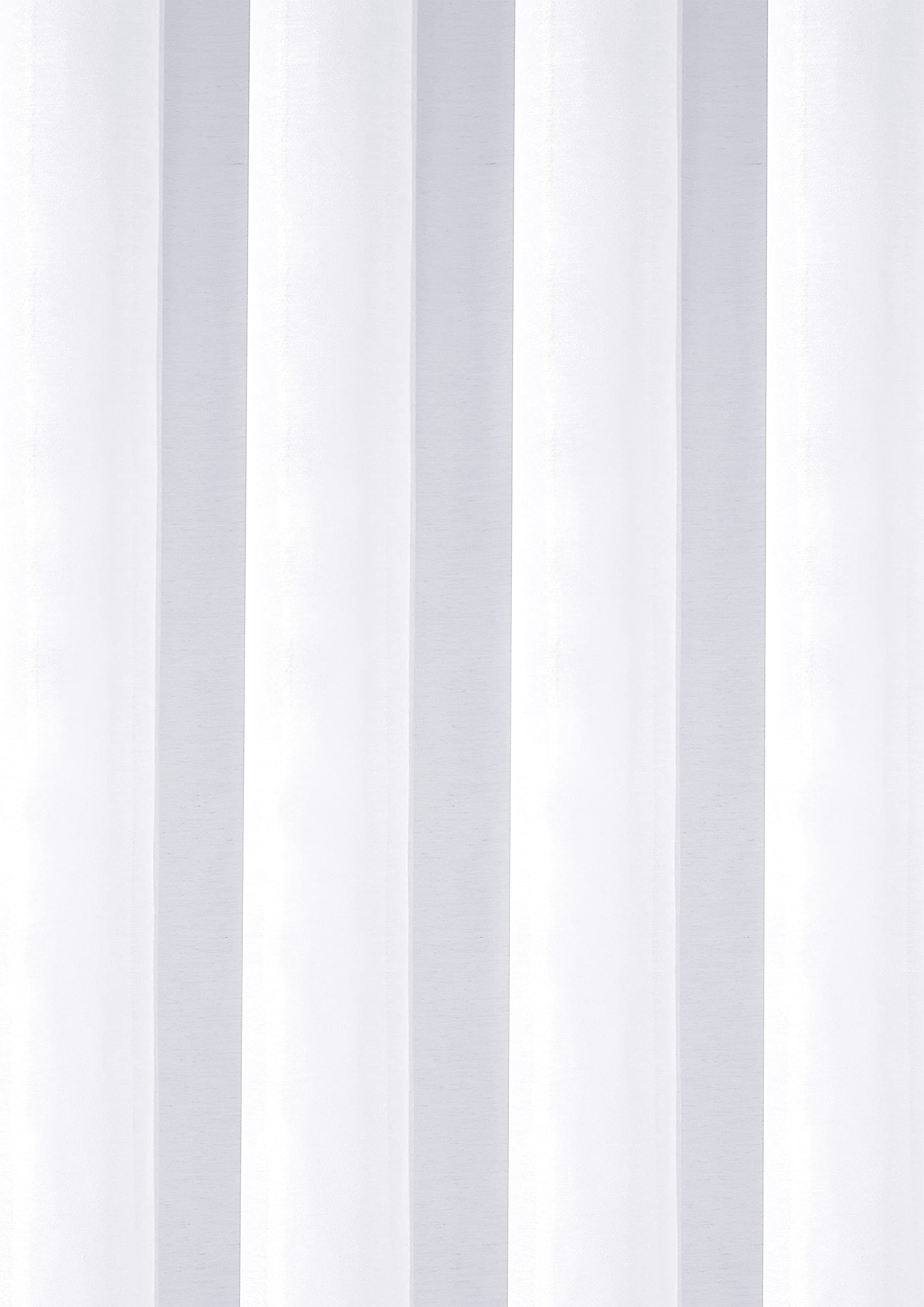 Valentin Tab-Top Curtain 140 x 245 cm White Batiste Look, W 55.1" x L 96.5" (1 Panels) - Image 2