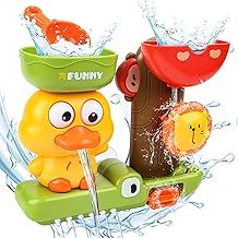 Badespielzeug, Badewannenspielzeug Kinder, Wasserspielzeug Kinder Spielzeug ab 1 2 3 Jahr Mädchen Junge, Badewannen Spielzeug, Wasserspielzeug Babyspielzeug mit Saugnapf
