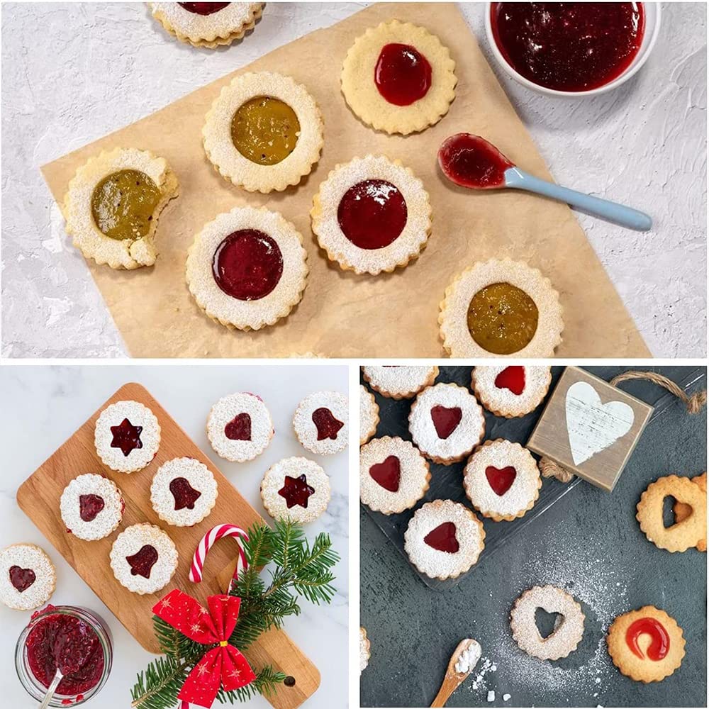 Set 10 Formine Per Biscotti Di Natale In Acciaio Inox - Tagliapasta 3D Con Forme: Angelo, Albero, Stella, Calza, Campana, Fiocco Di Neve - Ideali Per Dolci, Pane E Feste