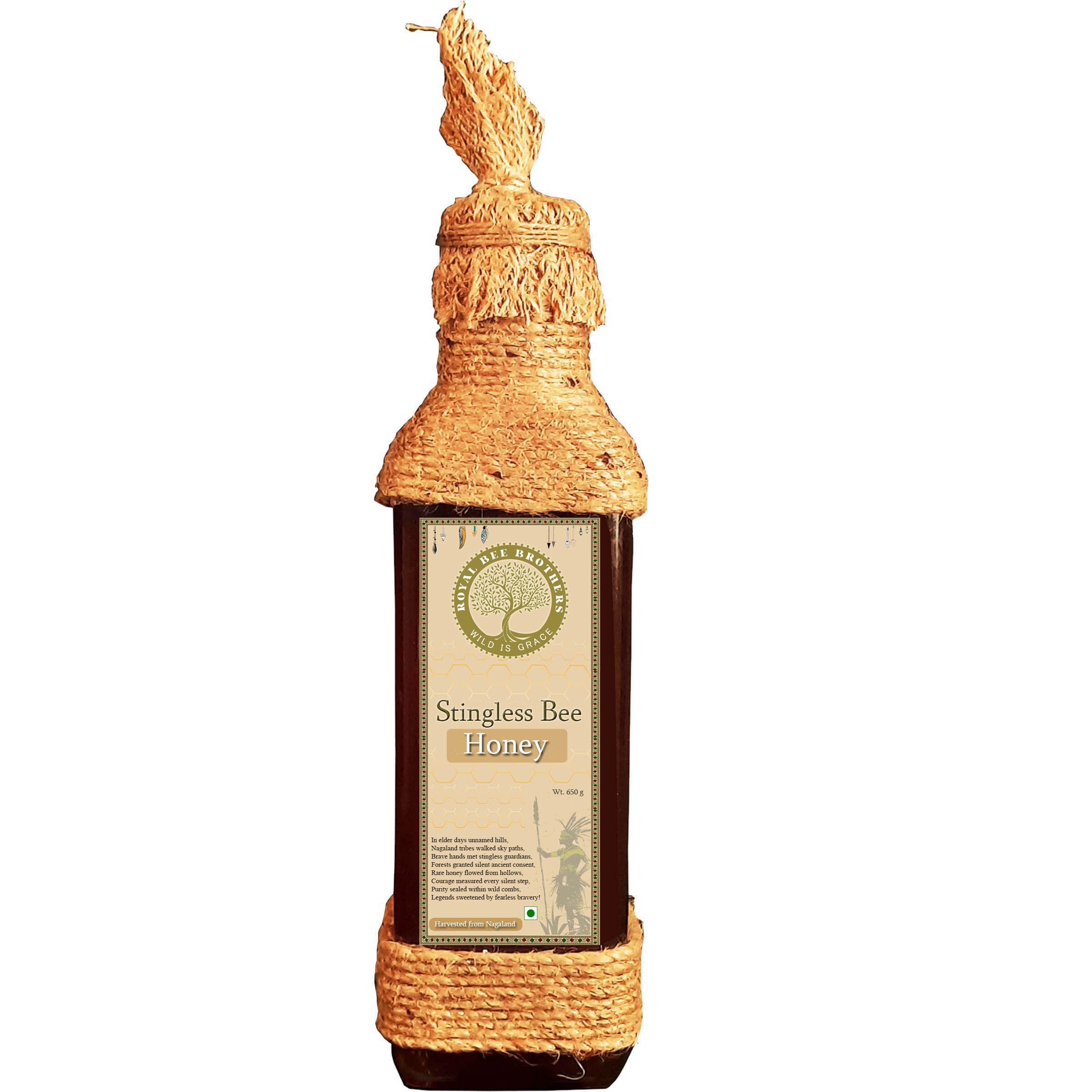 - Stingless Bee Honey | Harvested from Forests of Nagaland | 100% Raw and Natural Honey | Harvested by traditional methods |Rich in Enzymes and Nutrients | 650g