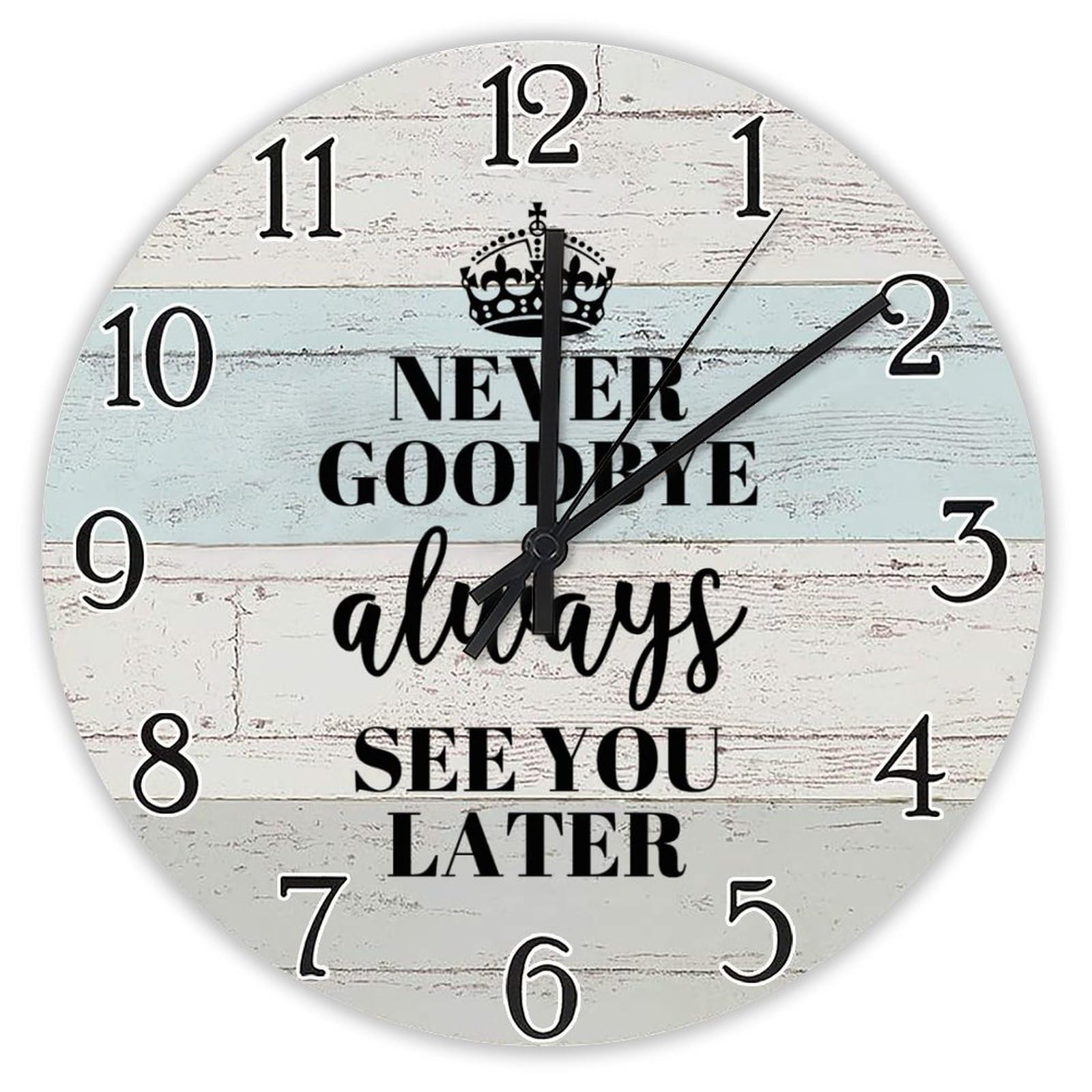 Horloge murale ronde bois silencieuse 38cm pour supprimer le bruit de tic-tac dans une chambre