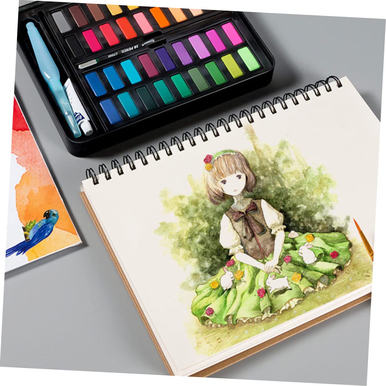 Carnet de Croquis pour Étudiants, Livre Vierge à Pages Épaisses, Papier à Croquis, S’ouvre à Plat pour Dessin et Écriture Créative