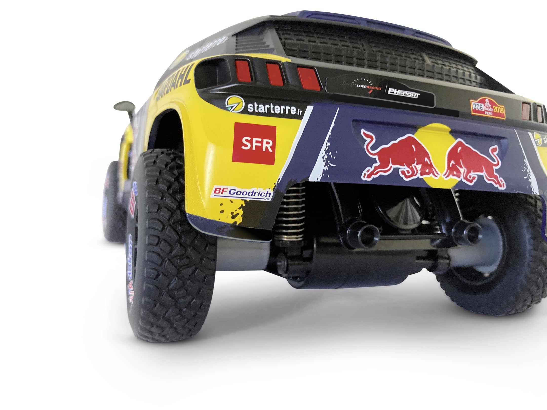 Carson 500404311 1:16 RC Peugeot Rally 3008 DKR LOEB 19 100% - Telecomandato, giocattolo RC con funzioni, veicolo RC, auto da corsa RC, auto RC, auto telecomandata per bambini