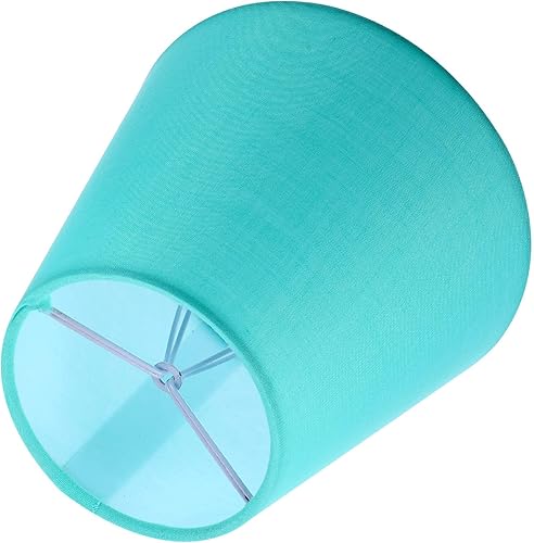 Pantalla de lámpara pequeña para lámpara pequeña, pantalla de tela de barril para lámpara de mesa, pantalla de repuesto con clip en la pantalla de