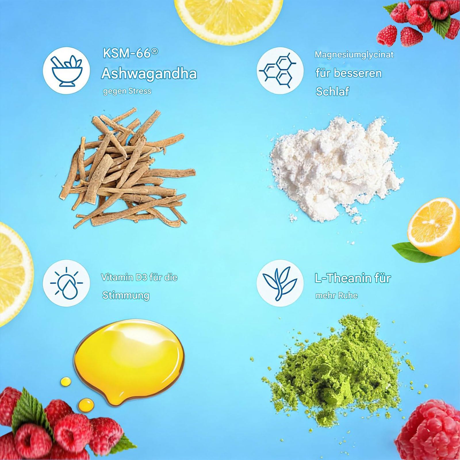 Pulver, Cortisol Senken Abnehmen (1 Beutel) | Upgrade 20 Stück Procalm Pulver, Konzentration Steigern, Stress Natürlich Reduzieren, Cortisol Balance, für Männer und Frauen