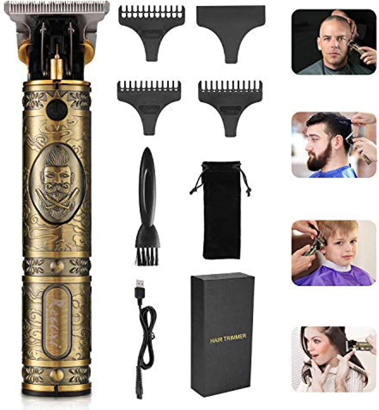 AWH TUSHANGGE Men's Hair Trimmer Clippers (Gold)