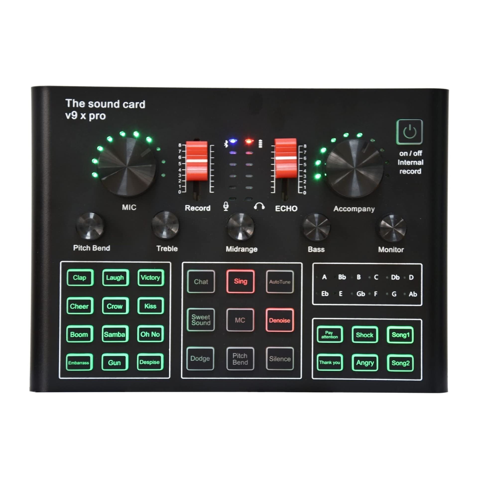 Attrezzatura per DJ per feste Bundle Wireless Condenser Microfone Bundle Live Scherma Bracket Set Set Condenser Microfono Scheda audio Attrezzatura di trasmissione in diretta V8s Scheda audio(4)