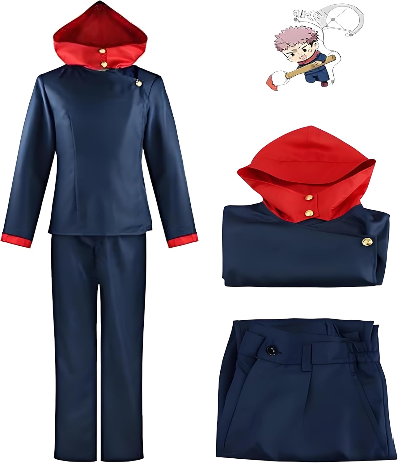 Volrath Anime Cosplay Costume Adult Sports Coat Uniform Button Blazer Blue Halloween Outfits Unisex Jacket with Pants