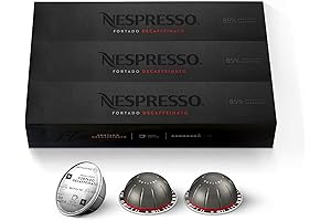 Nespresso Vertuo Decaf Fortado Gran Lungo Coffee Capsules: Perfectly Decaffeinated Indulgence