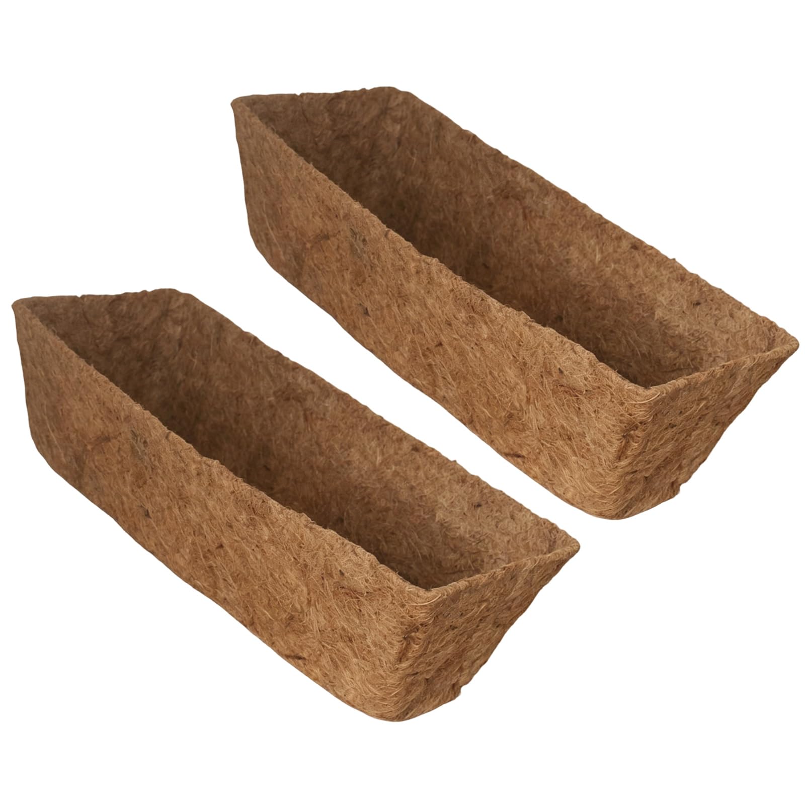 Shurhome 2Pcs Natural Coconuts Fiber Liner Breathable Husk Liners for Window Boxes and Hanging Baskets Husk Liners