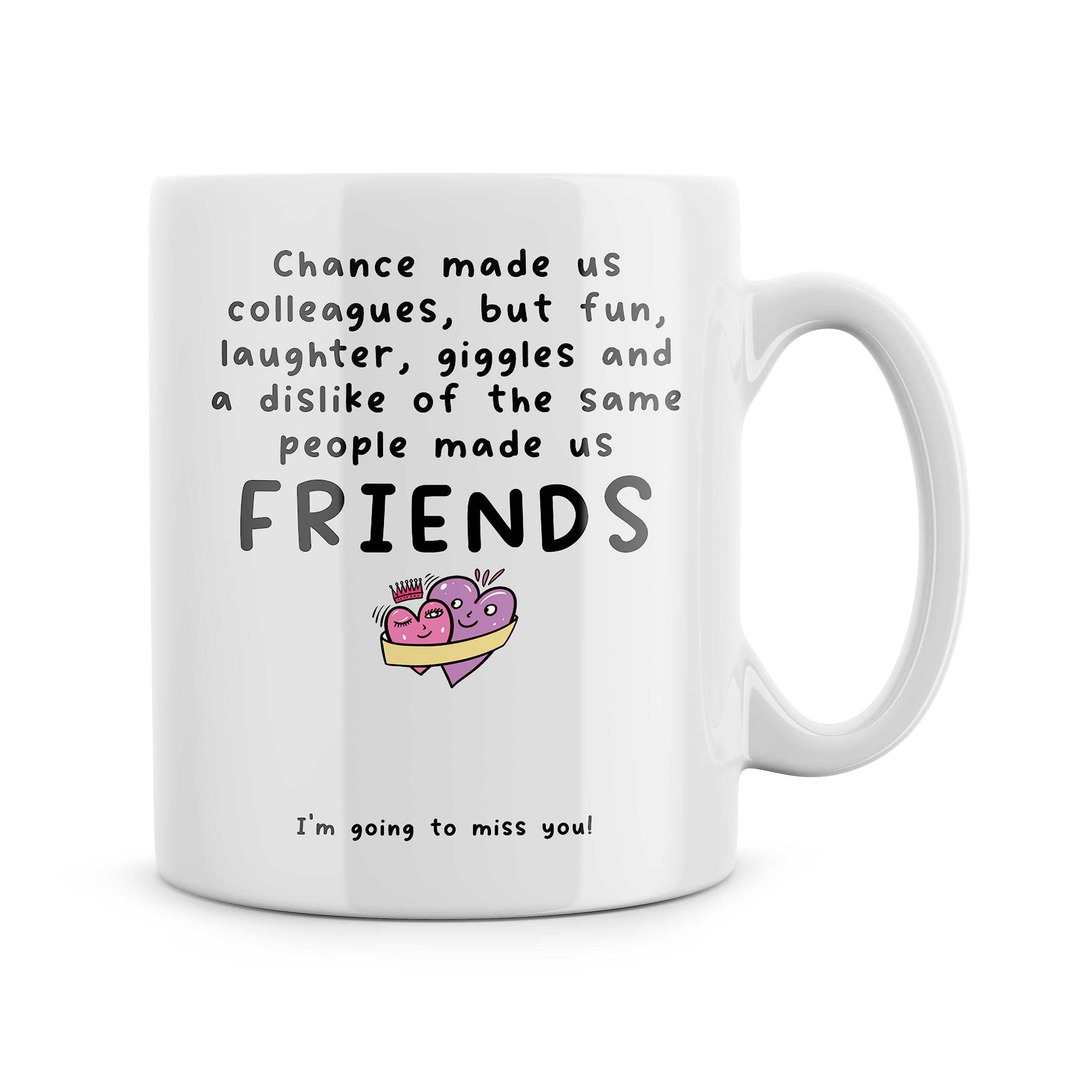Rib ticklerz - Leaving Gifts for Colleague Funny Mugs Chance Made Us Colleagues Laughter Giggles Going to Miss You Novelty Mugs Work Bestie New Job Present - MG514