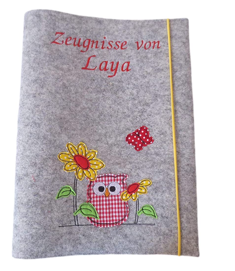 Zeugnismappe Wollfilz Mappe Zeugnisse DIN A4 Grundschule Schule