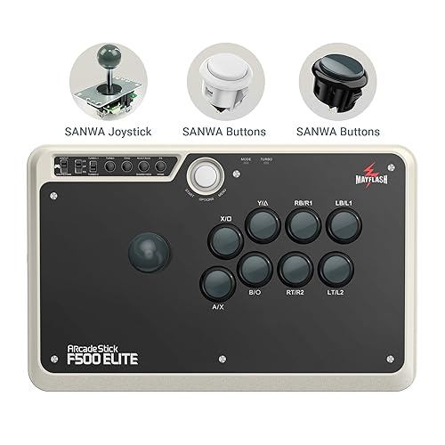 May Flash F500 Elite USB Video Game Controller, Compatible with Xbox Series S/X, Xbox One, Switch, PlayStation 4, PC Windows