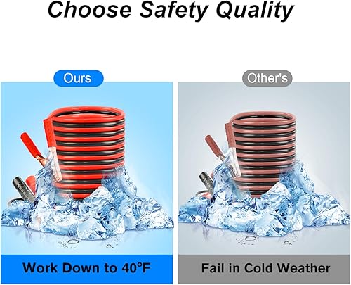 Miniatura 4 de AUTODECO Kit de emergencia en carretera para automóvil Premium, con cables de puente, correa de remolque, etc