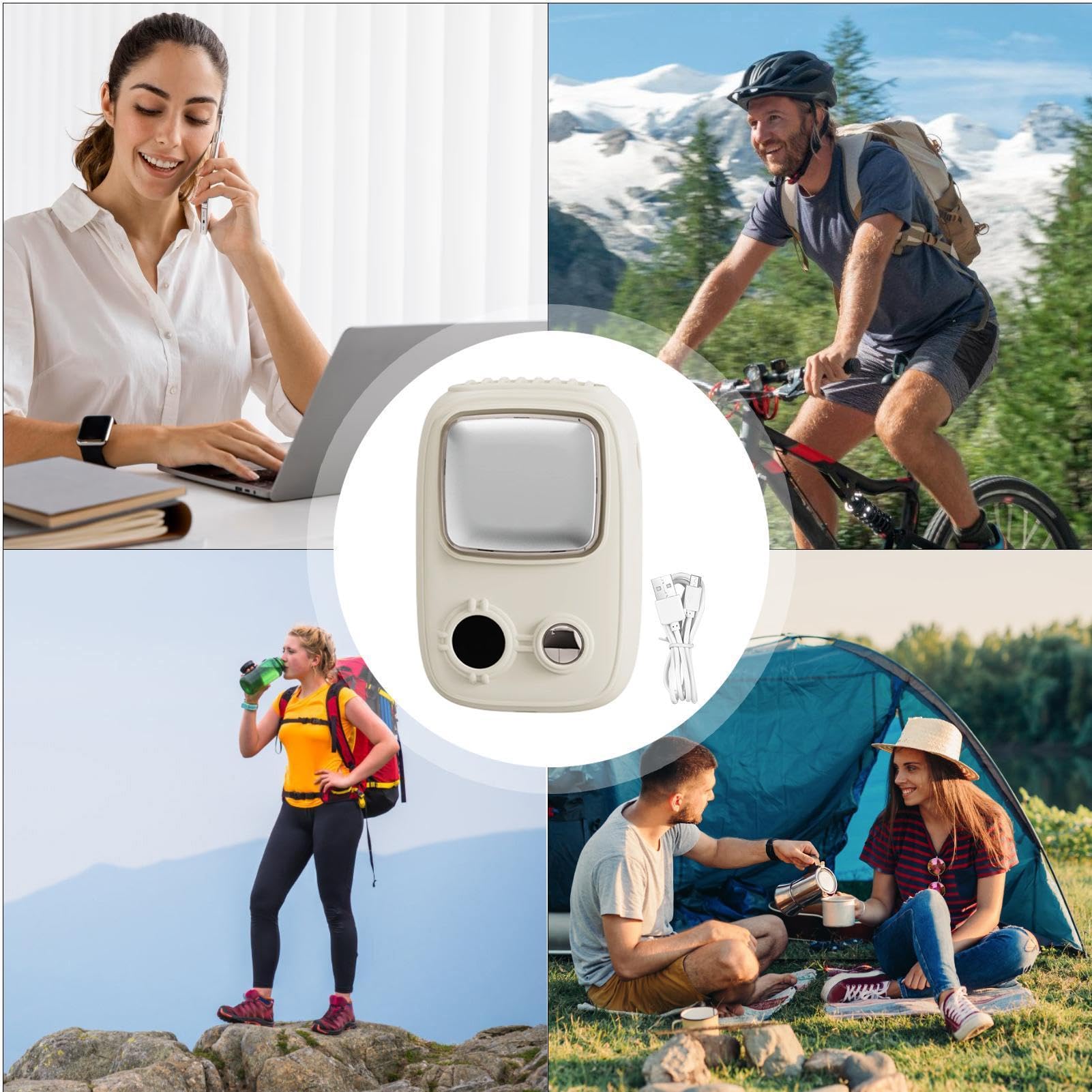 Ventilatore da Collo Personale Potente Senza Pale Portatile | Ventilatore Personale Rinfrescante da Collo per Pendolarismo Campeggio Sport Escursionismo Spiaggia Festival Bambini Adulti
