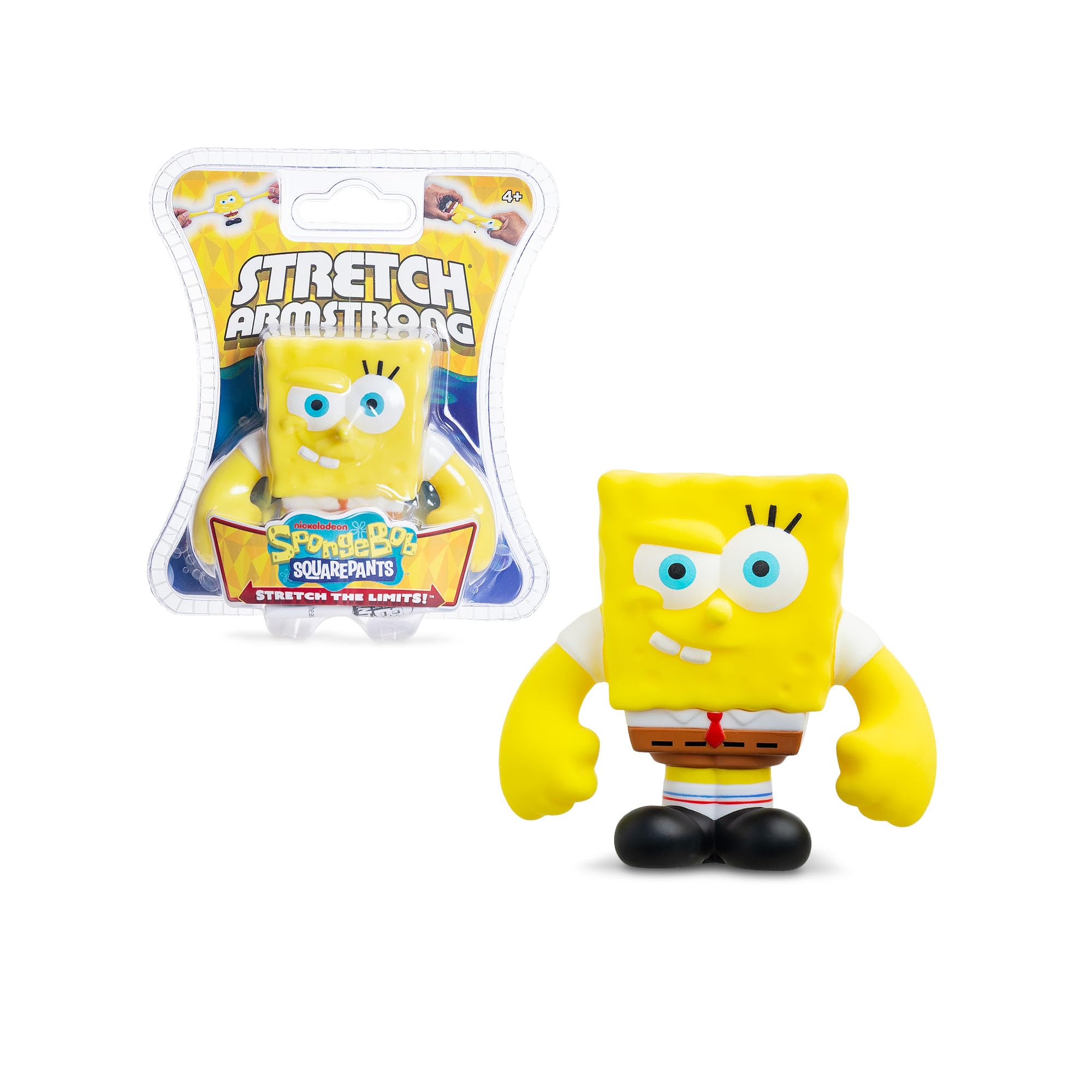 Basic Fun Stretch Armstrong SpongeBob SquarePants Figure, 7.5cm Stretchy SpongeBob Toy