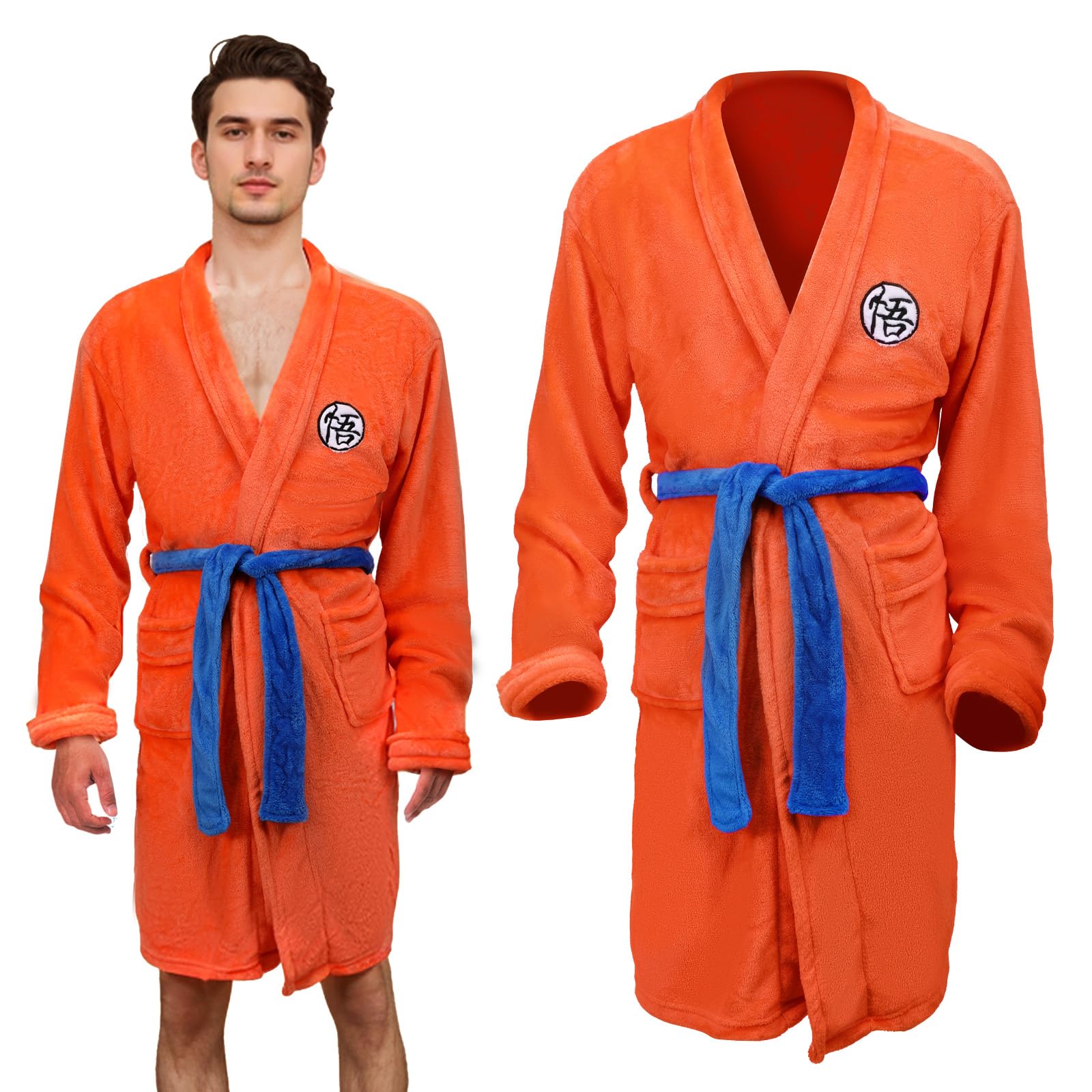 Dragon Albornoz para hombre, albornoz de baile, anime, cosplay, para adultos, color naranja, para Halloween, carnaval, cosplay