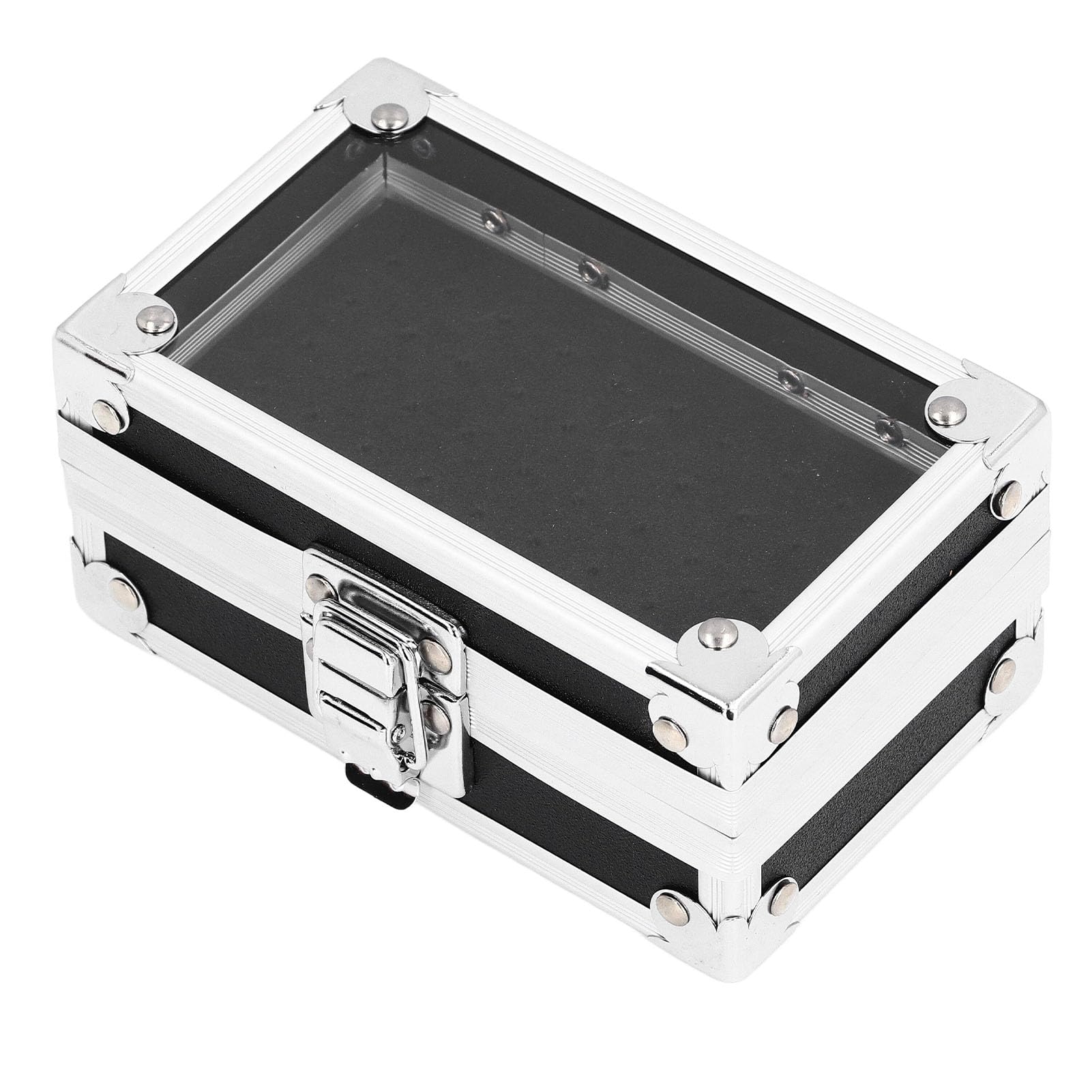 Nail Drill Bits Holder, Drop Resistant Nail Drill Bits Container Aluminum Alloy Multi Hole for Salon (Black)