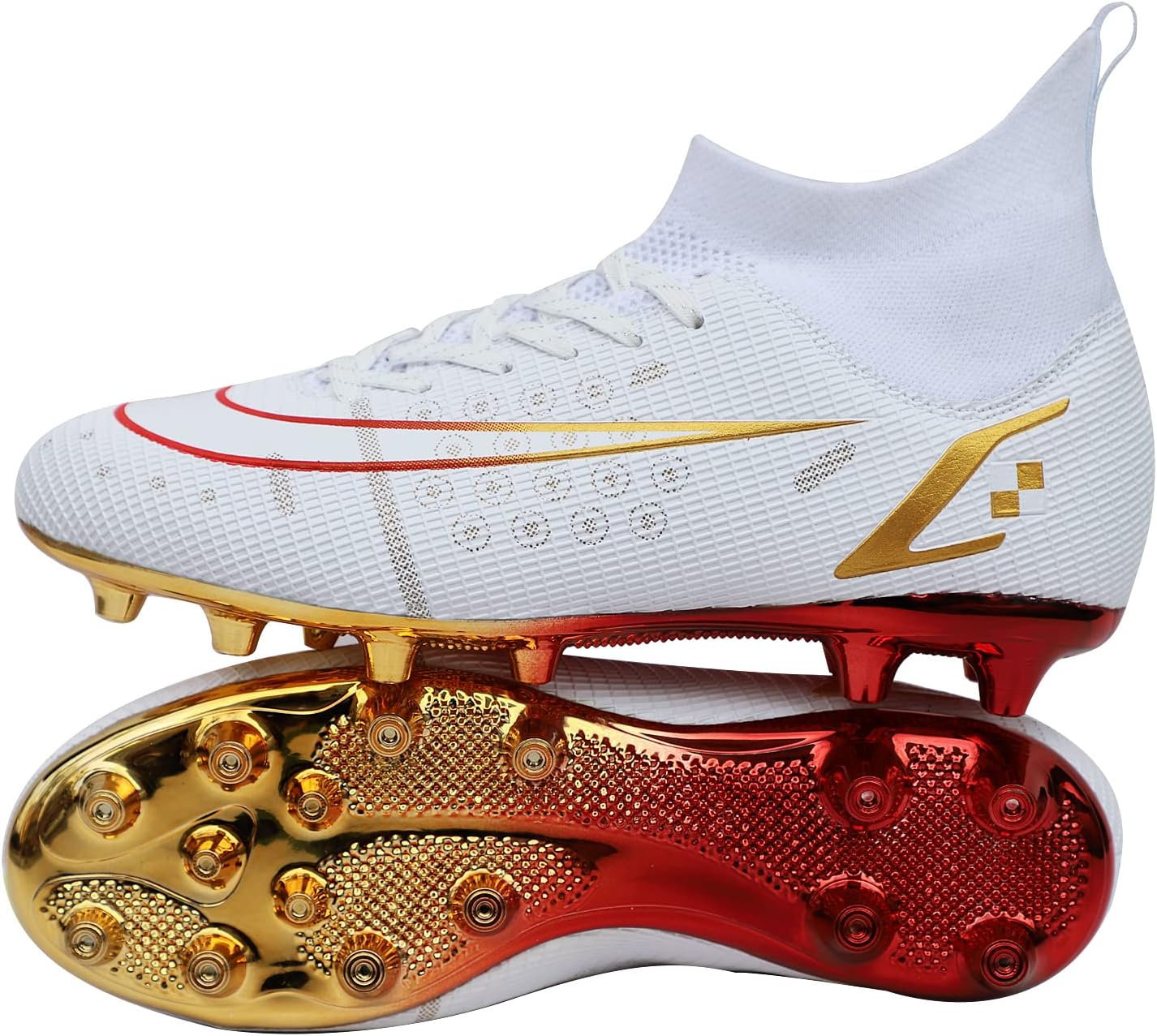 Men's Women's Soccer Shoes Boys Gold-Soled Spikes Football Shoes Student Grass Training Shoes Outdoor Football Boots Unisex