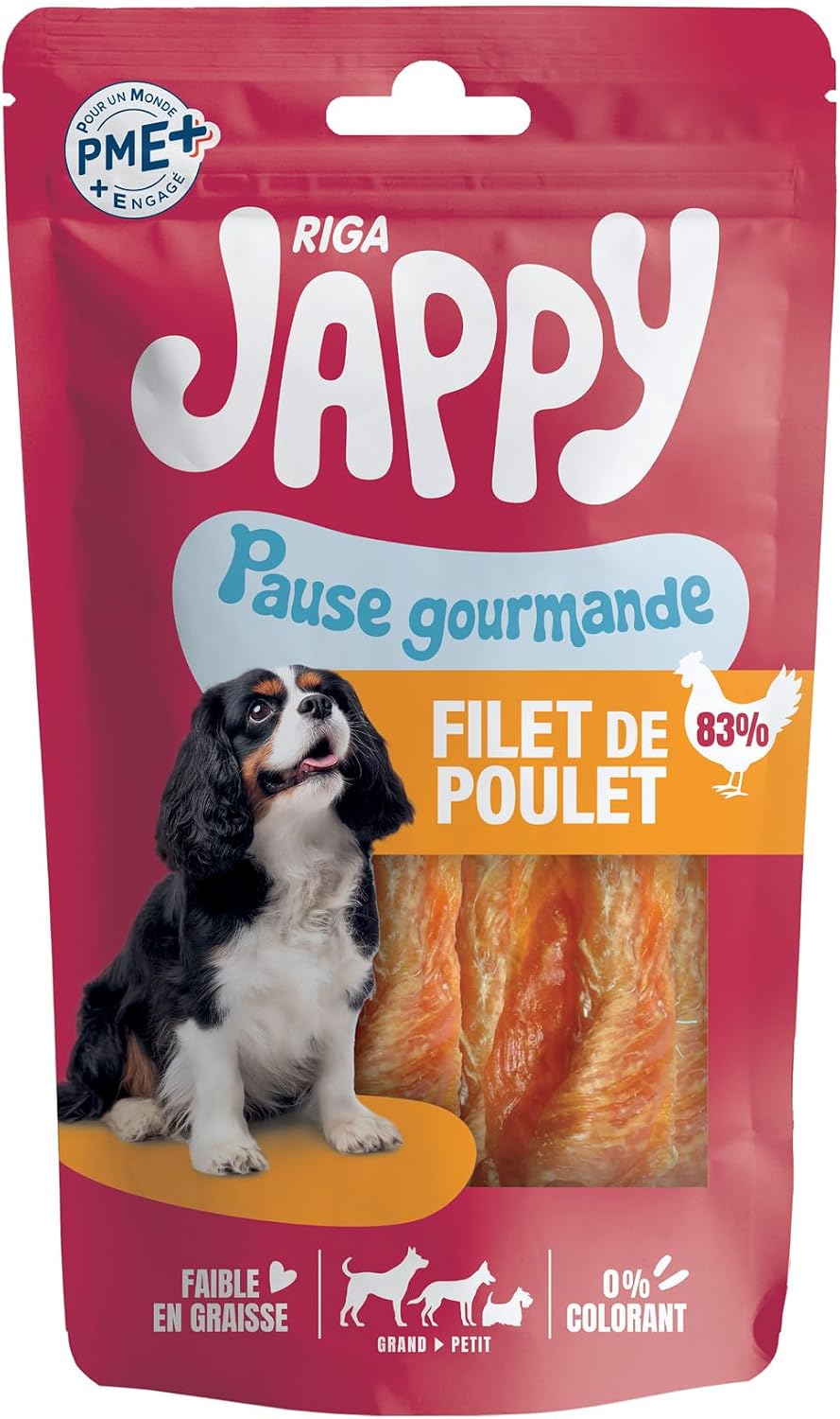 Photo Riga Jappy Filet de Poulet — Friandise Riche en Protéines (80g)