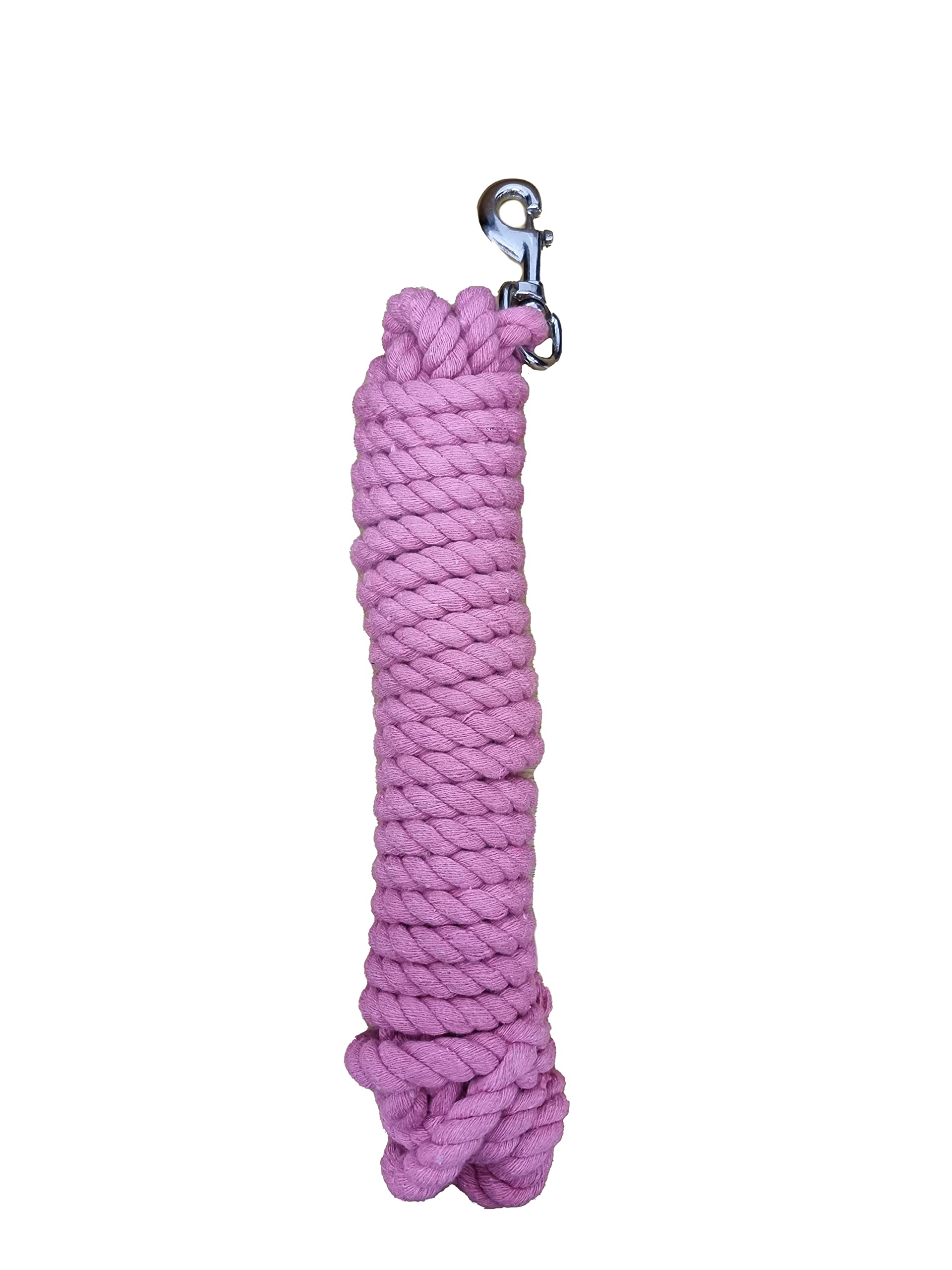 Horse Lunging Lead Ropes - 8 Meter Pony Strongle Comfortable Lunge Line With Trigger Clip Snap Hook - Cob Riding Accessories for Outdoor Training Stable Show Jumping (8m, Pink)